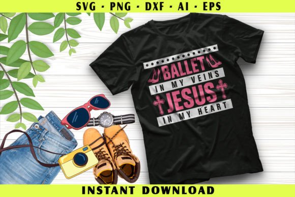 Ballet Veins Jesus Heart Faith T-Shirt Designs