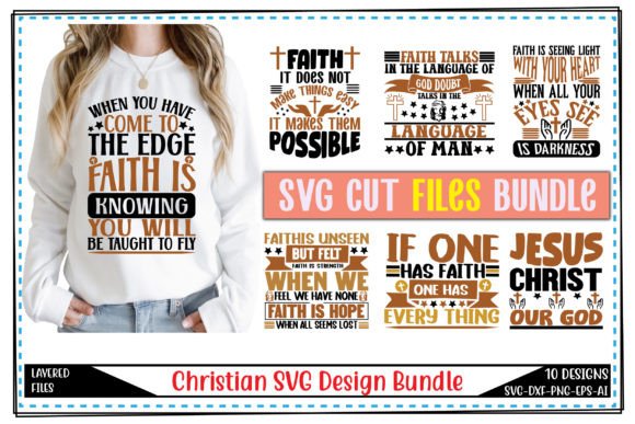 Christian SVG Bundle Vol.5 and T-Shirt Designs