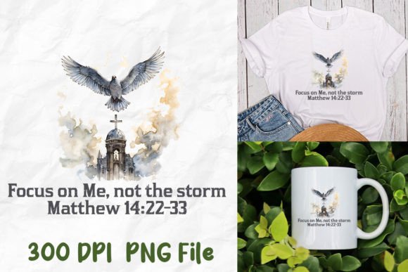 Focus on Me Not the Storm Jesus Church T-Shirt Designs