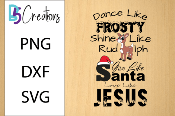 Frosty Rudolph Santa Jesus SVG Design for T-Shirt Designs
