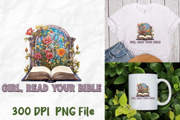 Girl Read Your Bible Jesus Christ T-Shirt Designs