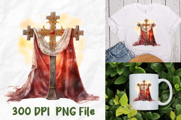 Jesus Christ Gold Gothic Cross Sunshine T-Shirt Designs
