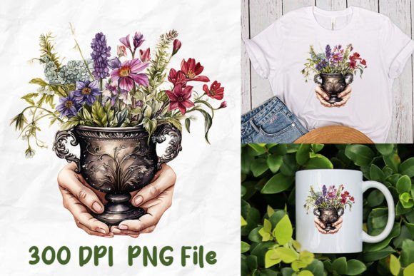 Jesus Christ Gothic Cup of Anger Flowers T-Shirt Designs