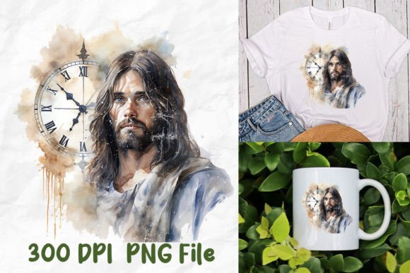 Jesus Christ Humble Medieval Clock T-Shirt Designs