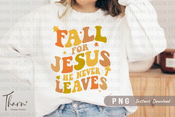 Retro Fall for Jesus Groovy Sublimation